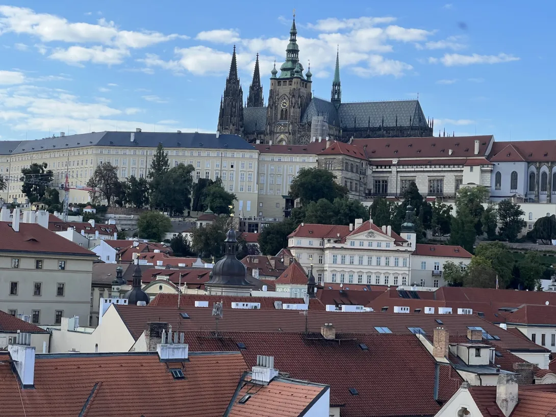 Prague castle as seen from lesser town