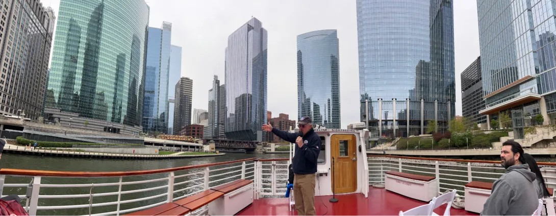 View of downtown Chicago from the "Architecture Tour" boat tour