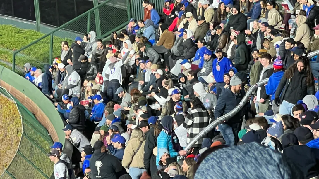 View of the beer snake from across the stands