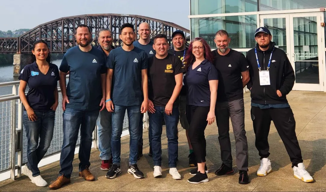 Agileana group photo on the balcony